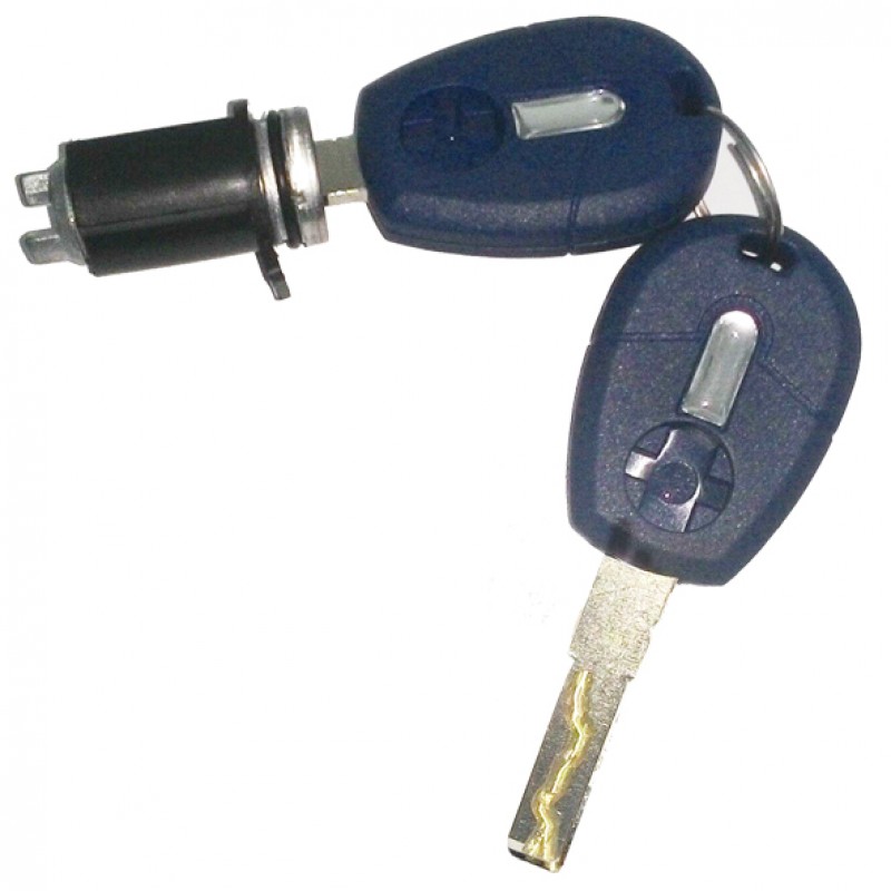 Cilindro da Porta c/ Chave Snake azul e aloj. para transponder